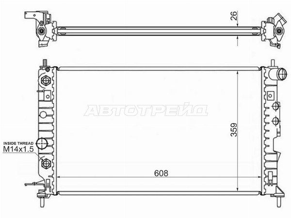 Радиатор охлаждения двигателя  Opel Vectra