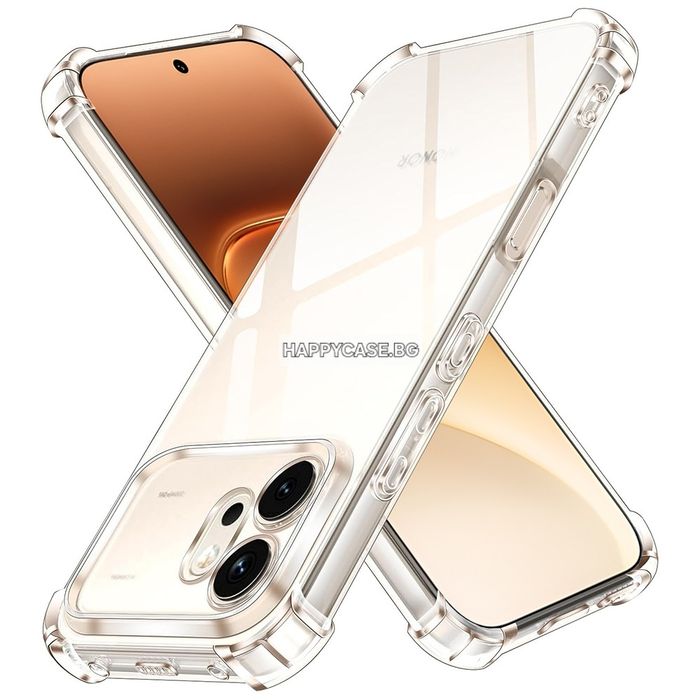 Honor 600 Pro / 600 / 600 Lite / Удароустойчив прозрачен силиконов кейс гръб с камера протектор