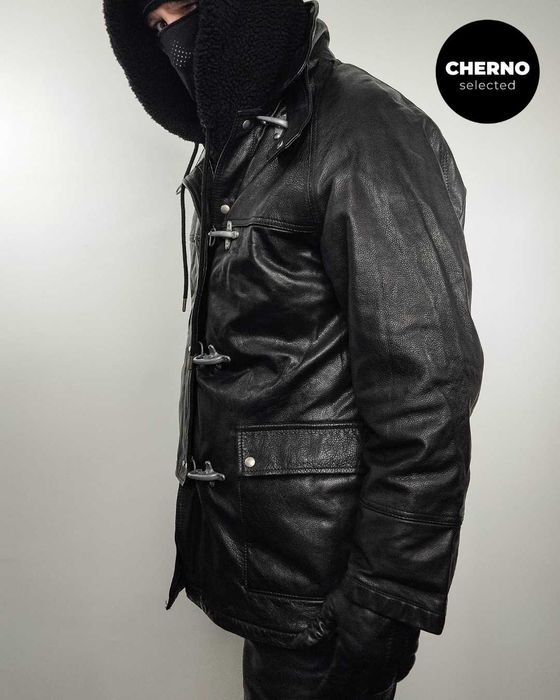 FAY рядко винтидж кожено яке тип firefighter / peacoat – L