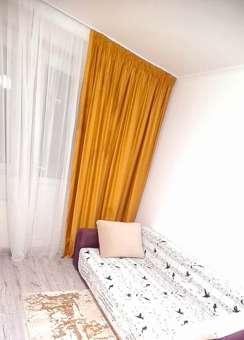 Set Draperii muștar + perdea,  rejansa 8 cm.