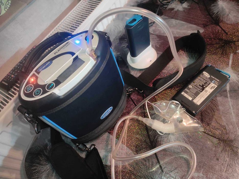 Преносим мобилен концентратор Platinum -4 БАТЕРИИ - БЕЗ ЗАБЕЛЕЖКИ!