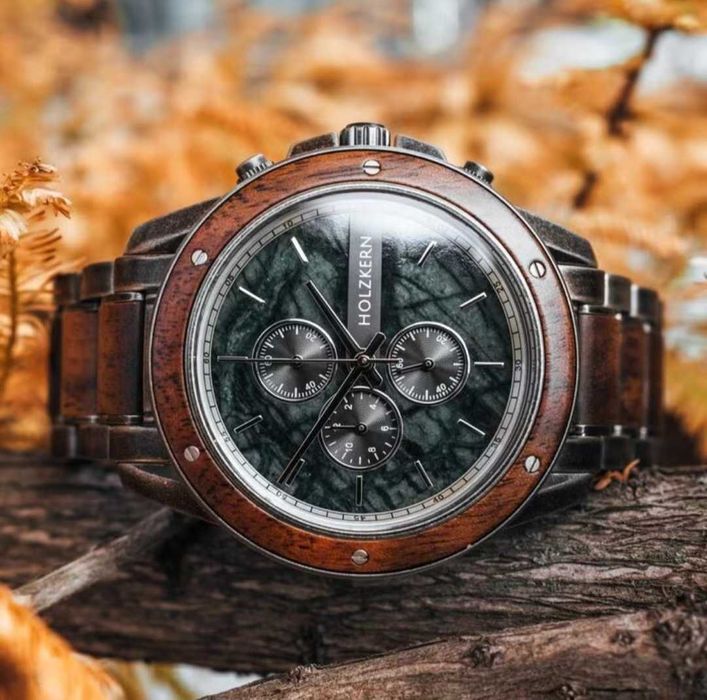 Ceas Holzkern - model Coel (Walnut/Marble)