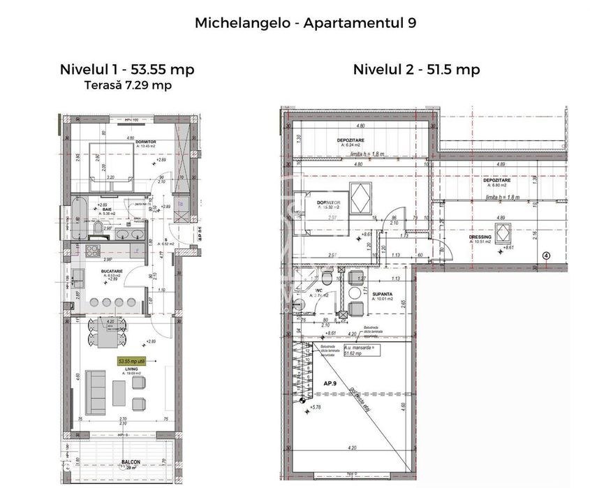 Penthouse 4 camere, intabulat, mobilat si utilat  (NCL-41D-Mi-ap.9)