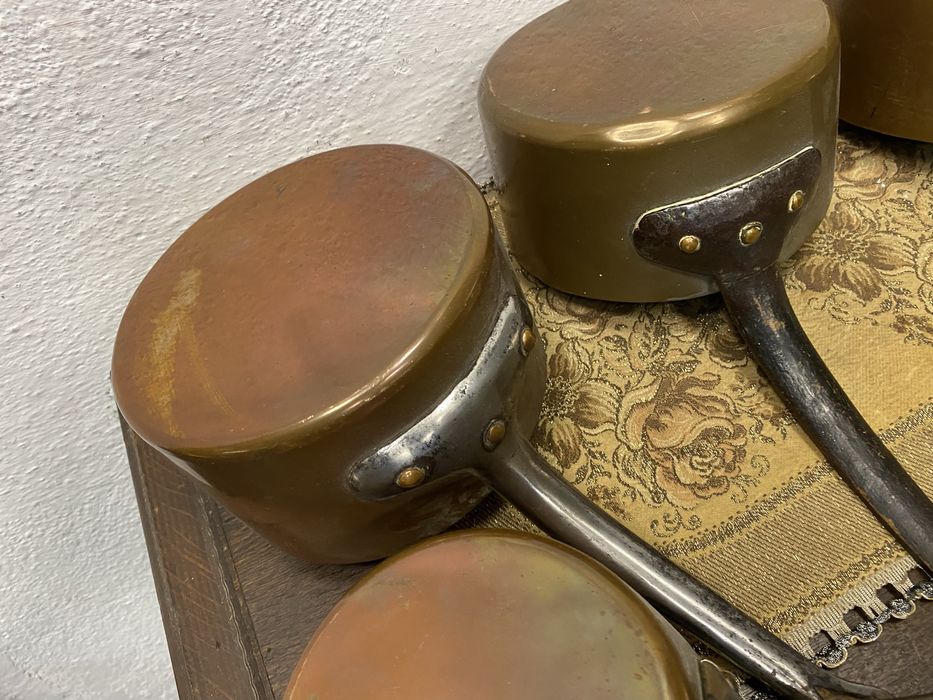 Френски медни касероли комплект 4 бр France 1950-те