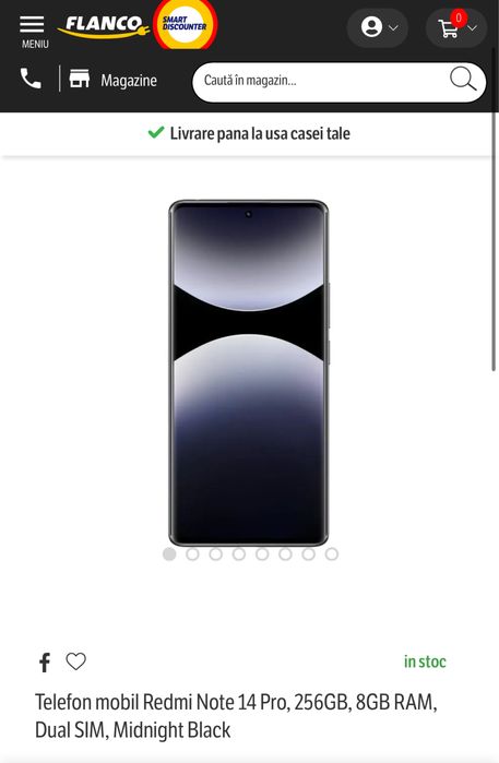 vand Telefon mobil Redmi Note 14 Pro, 256GB, 8GB RAM,