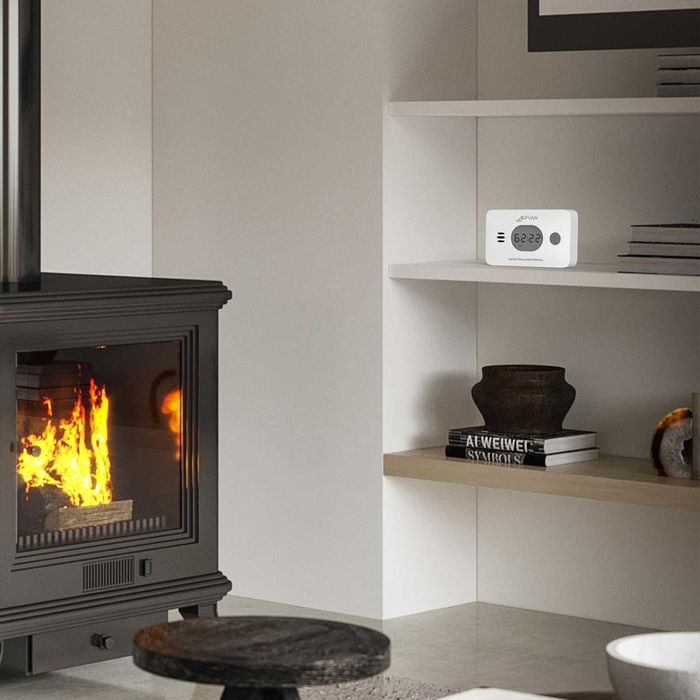 Детектор за въглероден оксид (CO) LCD дисплей – температура и влажност