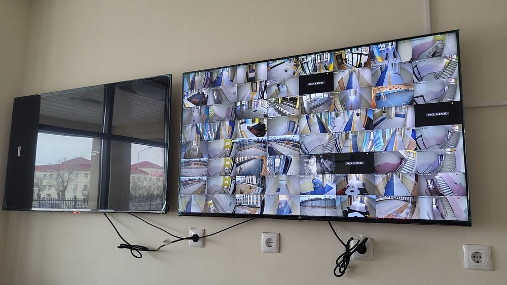 Установка видеонаблюдения и пожарный сигнализаций.