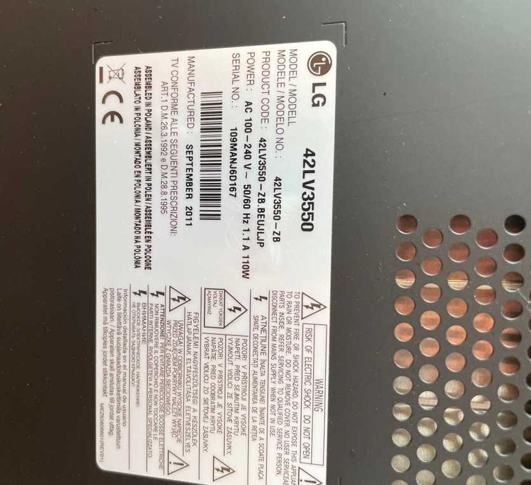 Vand tv led LG defect