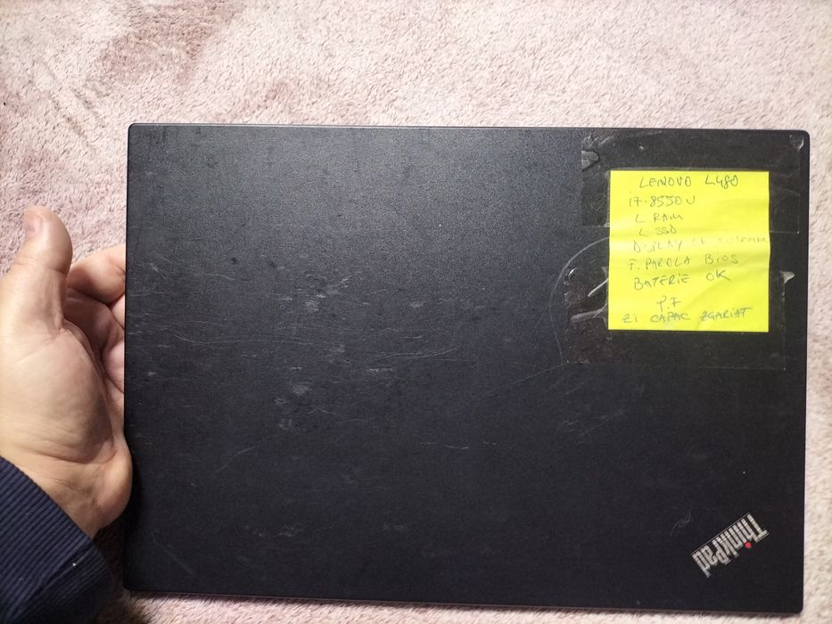 Lenovo L480 ,i7-8550u,8gb RAM,ssd 128gb display 14 fhd  cu urme