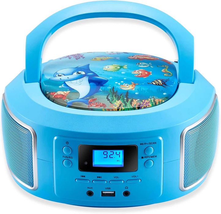 Преносим CD плейър Cyberlux – FM Радио, Стерео звук, Работа на батерии