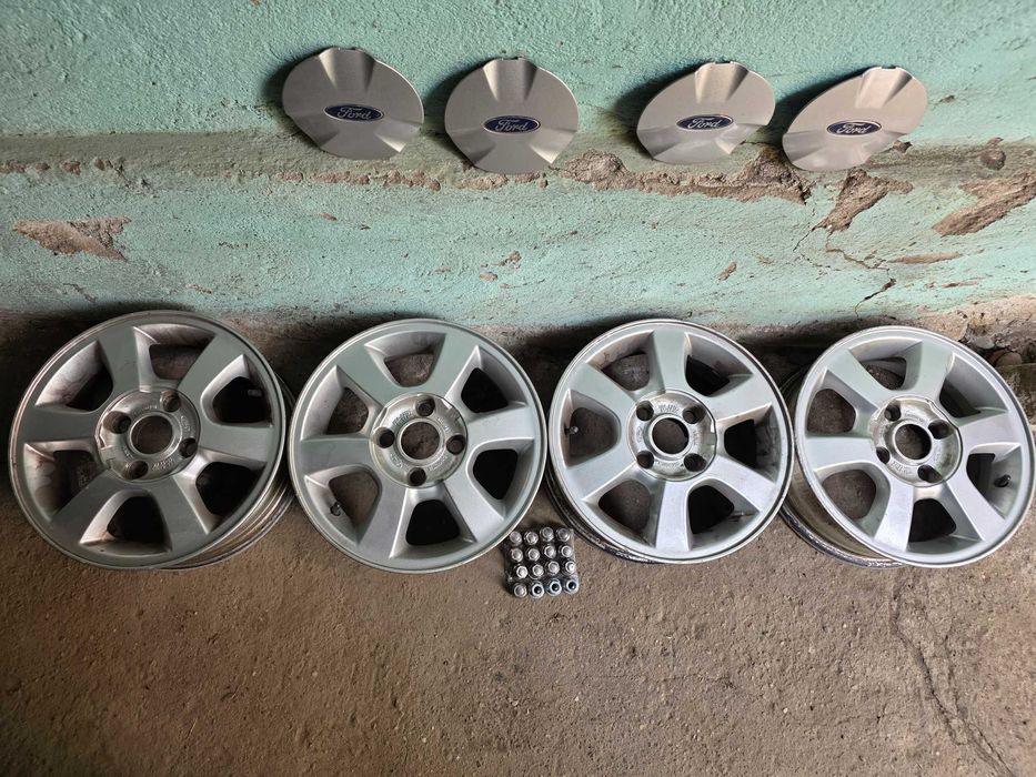 Set 4 jante aliaj 14'' Ford 5Jx14 H2 ET36 + 4 capace + 16 piulite