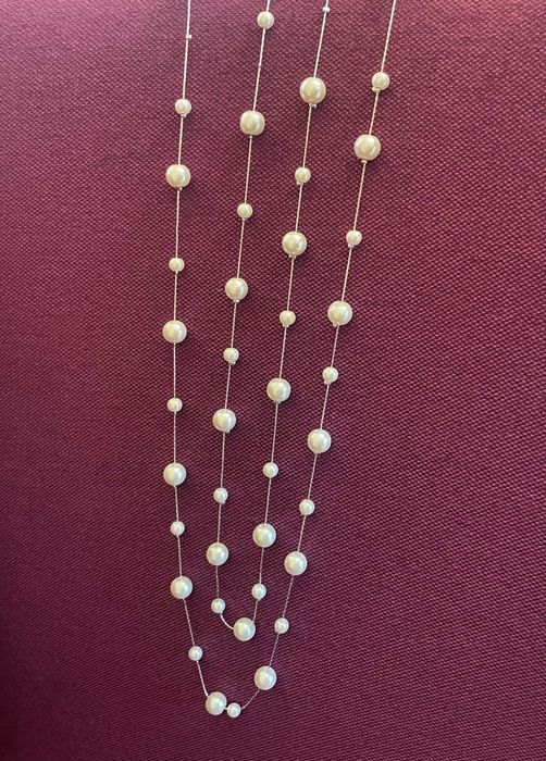 Цепочка с жемчугом длинная