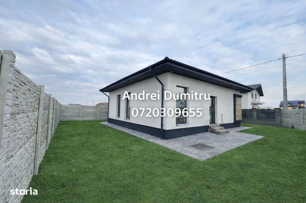 Casă nouă 4 camere, panouri fotovoltaice si gaz, teren 370 mp, Berceni