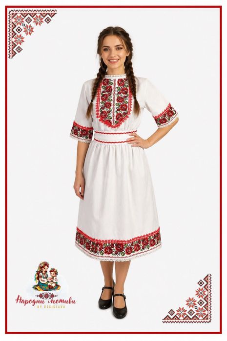 Рокля с народни моглтиви / риза с шевици
