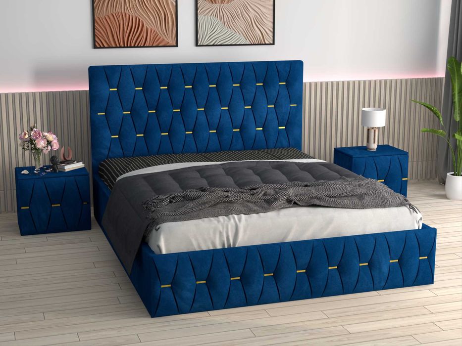 Pat tapițat Verona, toate dimensiunille disponibile si toate culorile