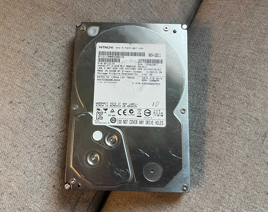 Hard disk 2TB Hitachi HDS723020BLA642 SATA 7200rpm testat OK