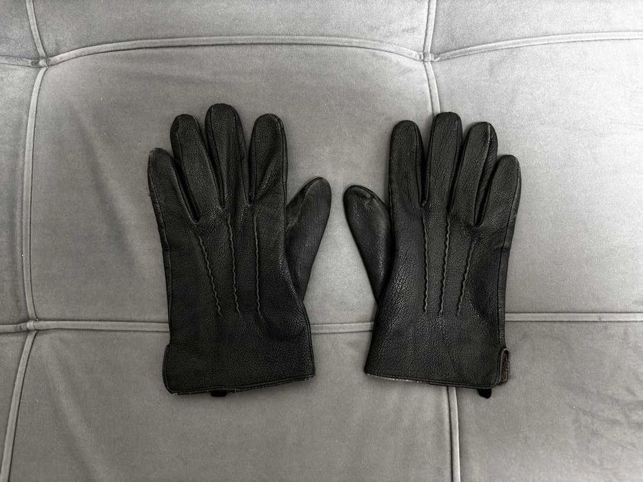 Перчатки кожанные мужские, размер 10 -1/2