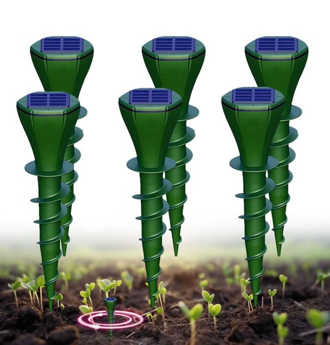 Соларен ултразвуков уред репелент против къртици, змии и гризачи