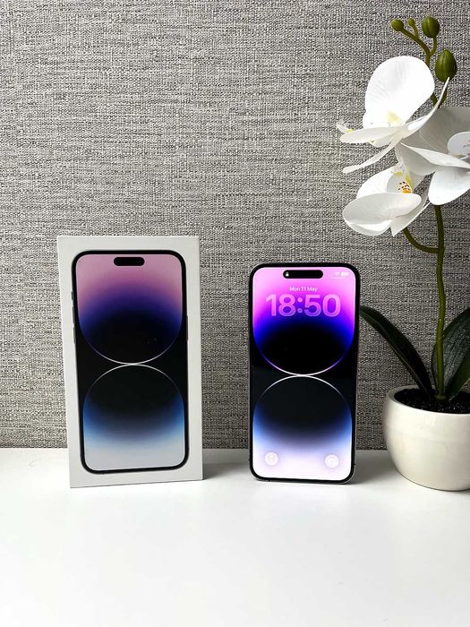iPhone 14 Pro Max Deep Purple 128 Gb stare buna la cutie