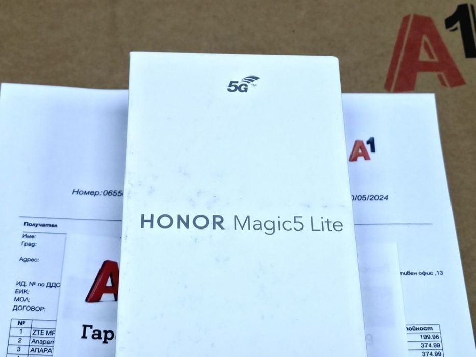 ЗАПЕЧАТАН 256GB Honor Magic 5 Lite 5G Гаранция A1 2026г. Black / Черен