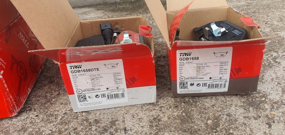 Нов преден спирачен комплект TRW - VW, Audi, Skoda, Seat