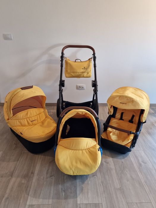 Carucior Venicci 3 în 1 plus marsupiu ergonomic Isara