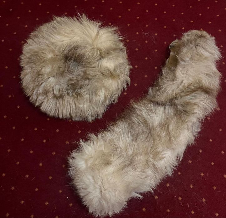 Căciulă și guler din blana vulpe polară