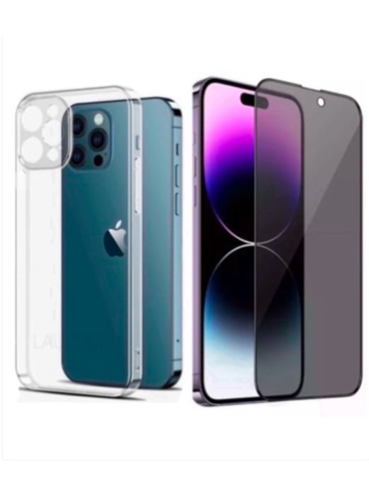 Husa TPU Soft Case+Folie Sticla 21D Iphone 12/13/14/15/16/17 PRO MAX