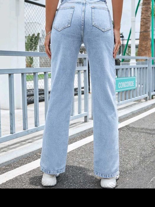 Дамски дънки с разделен подгъв С р-р