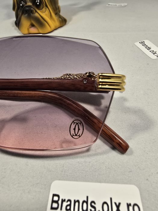 Set Ochelari de soare Cartier Rimless Pink, made in Italy