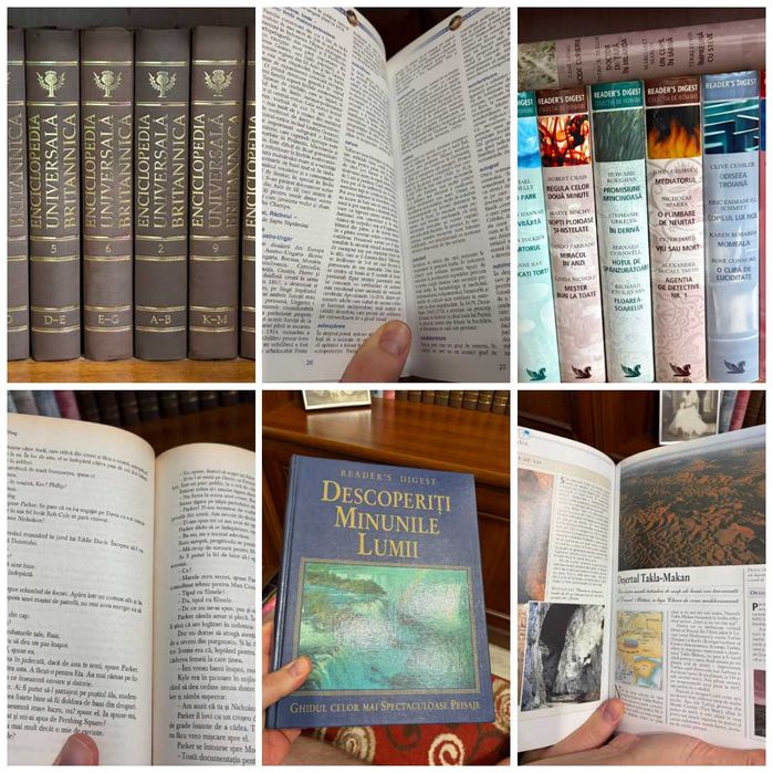 Lot carti Readers Digest, enciclopedii, atlas, altele