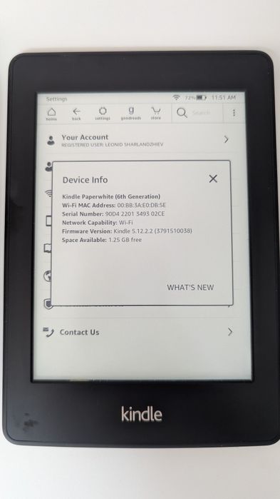Amazon Kindle 6th generation (paperwhite)