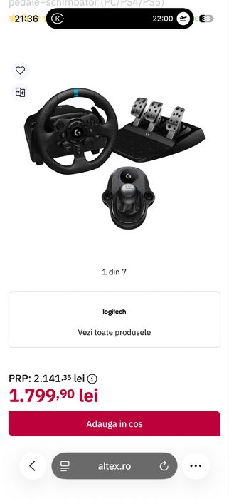 Volan Logitech G923