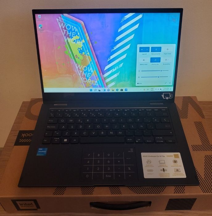 Laptop 2 in 1 ASUS VivoBook Go 14 Flip TP1400KA ,nou la  cutie