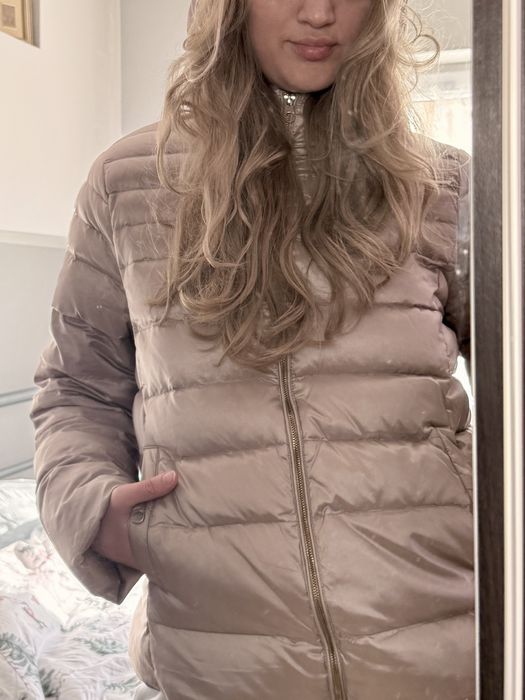 Geacă matlasată auriu/rose ușoară și călduroasă