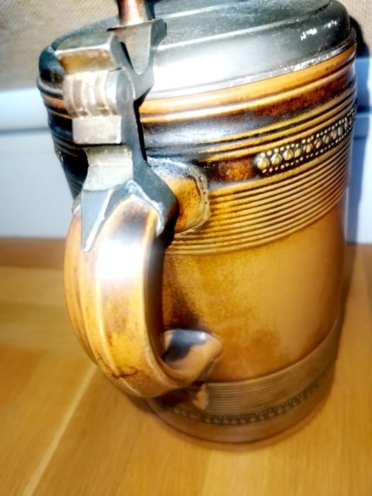 Халба бира огромна керамична капак традиционна ръчна изработка 2,5 л.