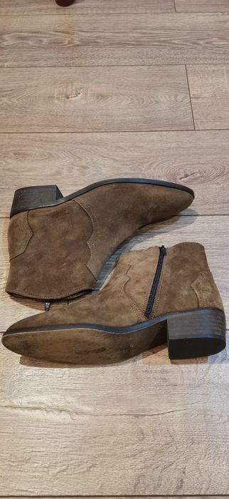 Botine western SMS din piele nubuck