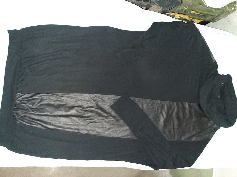 Туника с кожаными вставками, р 48