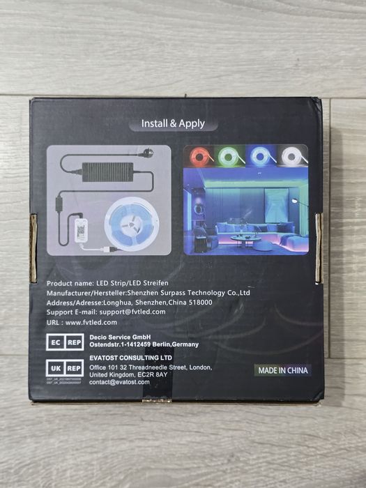 Bandă LED COB RGBW 10m WiFi – 672 LED/m, 24V, Alexa & Google Home