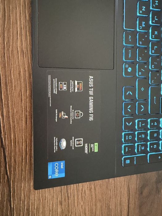 Лаптоп ASUS TUF F16 i5-14450 RTX 5060 8GB 1TB SSD 165Hz 16"