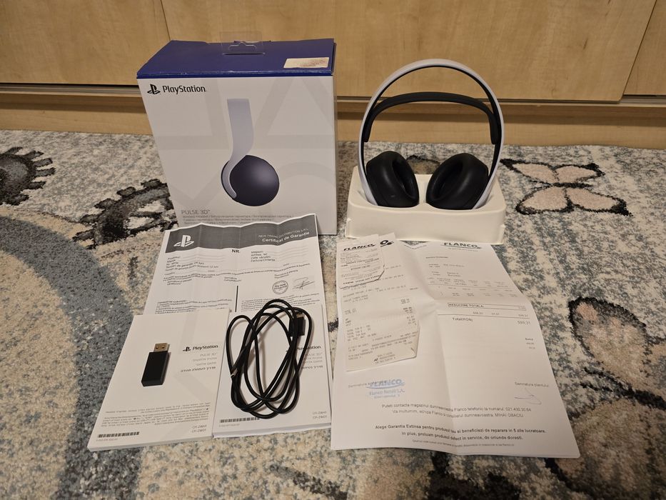 Căști Wireless Sony Playstation 5 Pulse 3D - garanție 03.2026