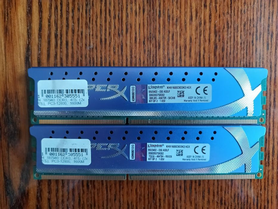 DDR3 Kingston hyperX blu 4 Gb 1600