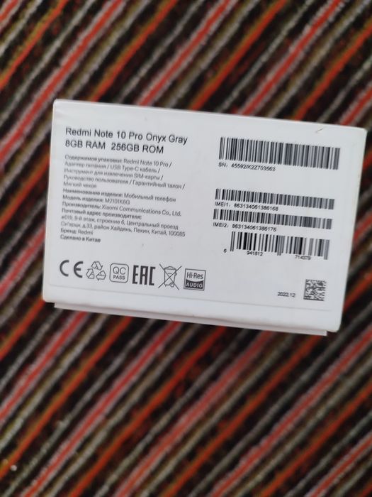 Redmi note 10 pro 256 hotira Yangi apiratipka 8