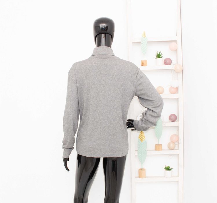 Polo Ralph Lauren оригинална дамска блуза с поло яка памук сива лого S