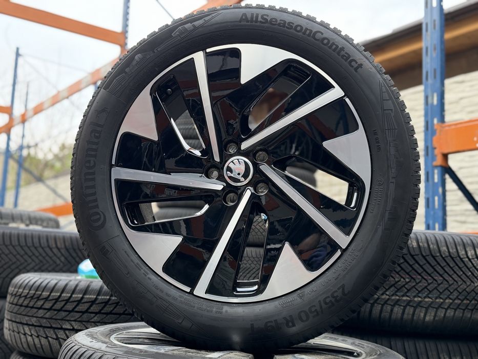 Jante 19 Anvelope Roti Originale Skoda KODIAQ  Anvelope 235/50 R19 100T Allsezon Continental Nou 0km