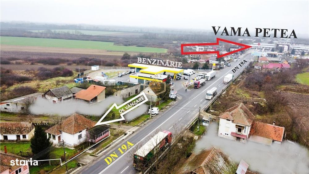 Casa cu 3 camere si 8.914 mp de teren | Acces din DN 19A - Petea