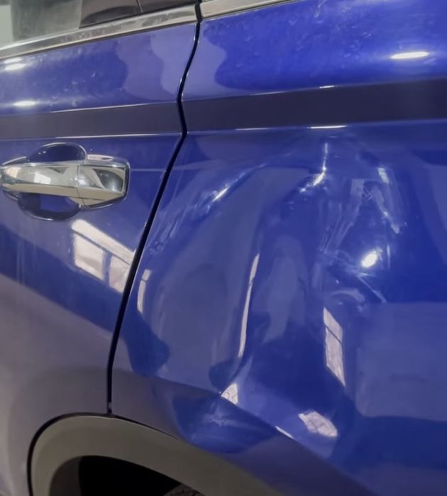 Выпрямление вмятин без покраски по тегнологие PDR