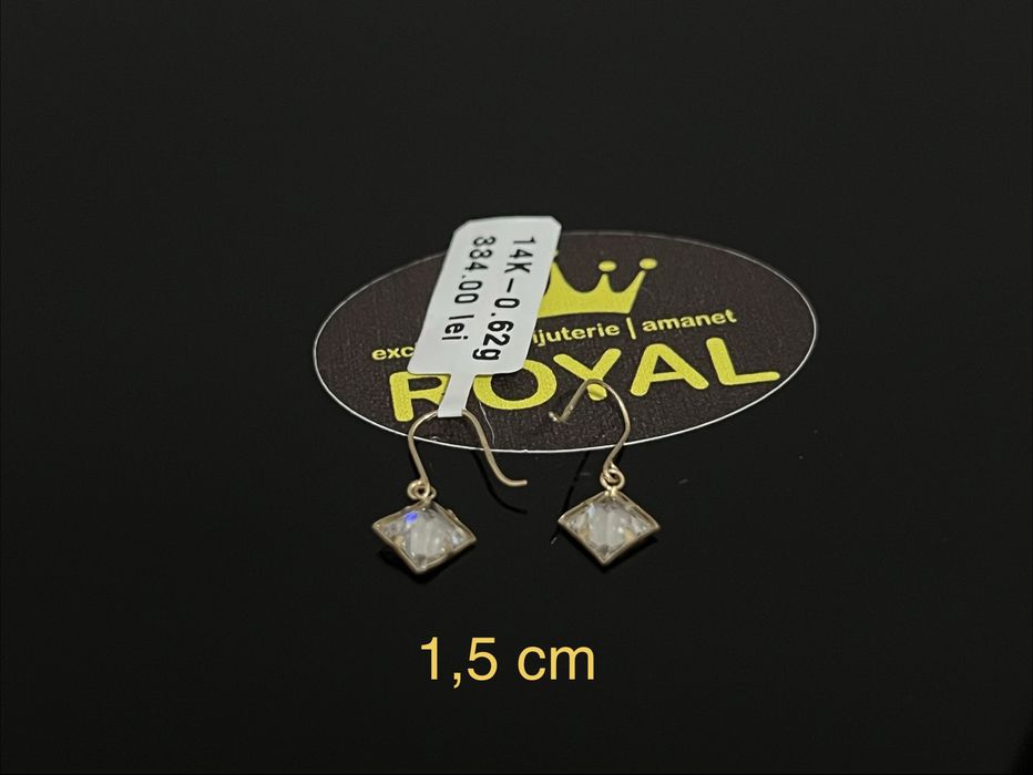 Bijuteria Royal CB : Cercei dama aur nou 14k 0,62gr