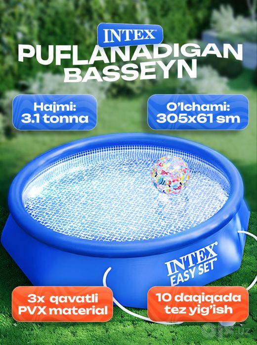 Intex basseyn xovo uriladigan Intex nasos kamplekt