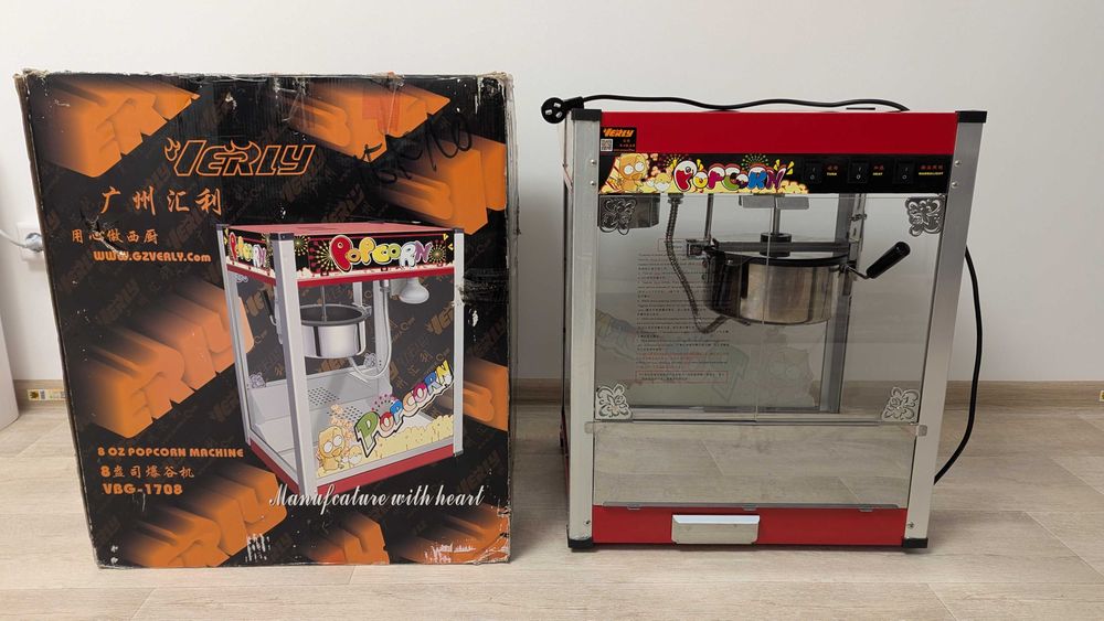 Новый аппарат для попкорна в коробке, модель VBG-1708